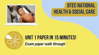 Unit 1 Exam Paper in 15 mins | BTEC National Health & Social Care