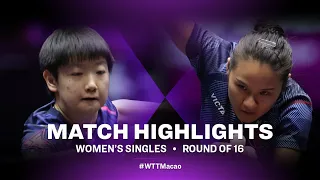 Highlights | Sun Yingsha vs Yang Xiaoxin | WS R16 | WTT Champions Macao 2022