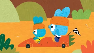 BRAVE BUNNIES. Episode 27. VROOMS ON THE DUNES. Cartoon With Animals For Сhildren. Video for Kids