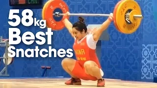 58kg Best Snatches Li Ping, Zhou Jun, Kuo Hsing-Chun 2016 Asian Weightlifting Championships