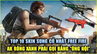 Free Fire | TOP 10 Skin Súng Đời Đầu Siêu Cổ Từng Ra Mắt Trong Free Fire | Rikaki Gaming