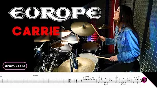 Carrie - Europe - Drum Cover (Drum Score)