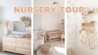 baby girls' nursery tour || simple + neutral w/ florals