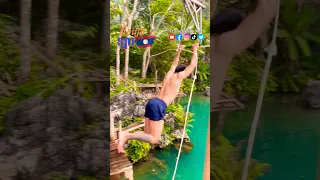 Jump into paradise pool, Blue lagoon 3 Vang Vieng - លោតទឹកនៅបឹងខៀវ វ៉ាងវៀង ឡាវ #Travel with Ken