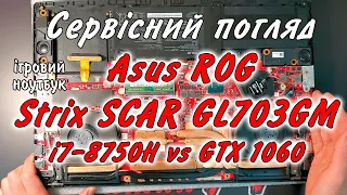 Сервисный взгляд Asus ROG Strix GL703GM. Приятно, качественно и сбалансировано. Недаром Strix SCAR)