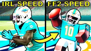 I Gave TYREEK HILL His IRL SPEED in Roblox Football Fusion 2!