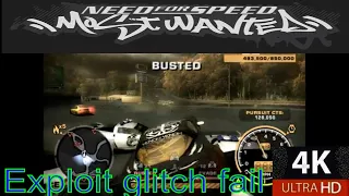 NFS Most wanted(2005)4K HD 60fps  When an exploit glitch goes wrong