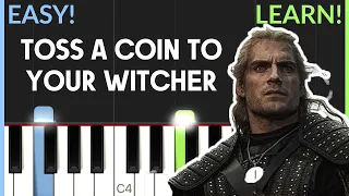 Toss A Coin To Your Witcher (Netflix Series) | EASY Piano Tutorial