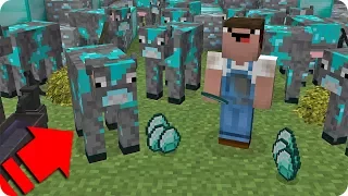 NOOB SE VUELVE MILLONARIO Y PRO EN MINECRAFT VACA DE DIAMANTE INFINITO EN MINECRAFT