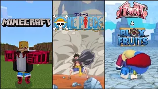 Gomu Gomu No Mi Luffy In Minecraft Vs Bloxfruits Vs Anime