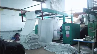 Gear type raising machine for tubular fleece