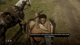 NPC gives Arthur a Hug for saving Her Life - Red Dead Redemption 2