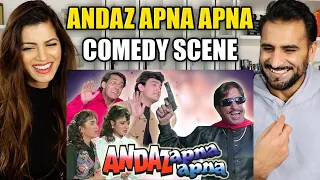ANDAZ APNA APNA Comedy Scene REACTION!! | Salman Khan, Aamir Khan, Paresh Rawal and Shakti Kapoor