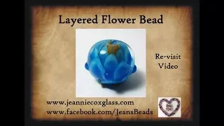 Layered Flower Lampwork Bead by Jeannie Cox