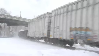 NYSW SU99 March 20, 2015 Franklin NJ ZINC Viaduct Snowing