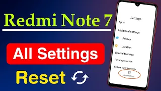 Redmi Note 7 Reset Settings | How to Reset Settings on Redmi Note 7 | Redmi Note 7 System Reset