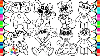 Smiling Critters 2D vs 3D Part 1 / New Coloring Pages / Coloring Poppy Playtime Chapter 3 / NCS