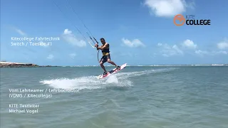 Kitecollege Fahrtechnik Toeside oder Switch fahren lernen #1