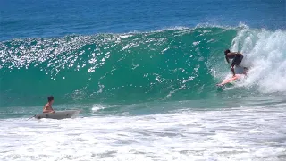 Sand Sucking Barrels at the Pass Byron Bay March 5th 2023