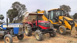 Jcb 3dx Plus Backhoe Loader Loding Trolley With Farmtrack Tractor Video Jcb Tractor Jcb Video