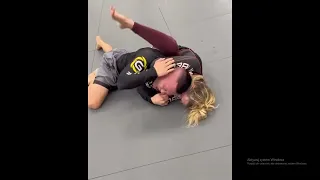 Laura Sanko dominates a guy in grappling