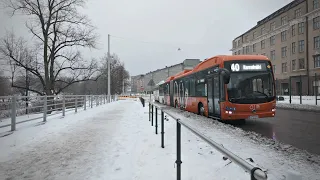 Winter Walking in the Rain 🌧️☔Helsinki, Finland ❄️ February 2024