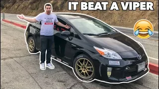 I DROVE A MODIFIED PRIUS EXTREMELY FAST LOL!