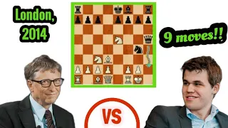 Checkmate in 9 moves!! Bill Gates vs Magnus Carlsen