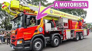 Desfile das Viaturas Bombeiros, Exército, Polícia, GM, Defesa Civil no 7 de Setembro em Curitiba