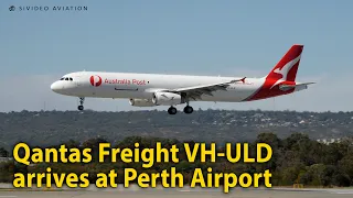 25 years since first flight - Qantas Freight (VH-ULD) arriving on RW03 at Perth Airport.