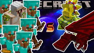 VILLAGER GUARDS AND IRON GOLEM VS BARAKO THE SUN CHIEF AND ROYAL RED