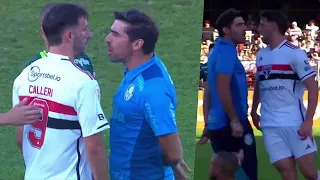 Abel Ferreira foi pra cima do Calleri durante o clássico entre São Paulo x Palmeiras