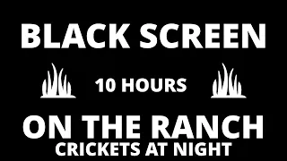 🦗 Ranch Life 4 | Cricket Sounds for Sleep | 10 Hour BLACK SCREEN | Study | Focus | Meditation | Spa