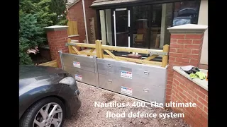 Nautilus 400 Flood Barriers Assembly With One Demountable Post From Floodstop Ltd.