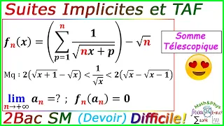 Suites Implicites - Théorème des Accroissements Finis - TAF - 2 Bac SM - [Exercice 33]