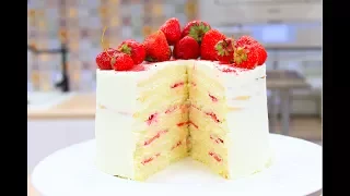 Milk Girl Cake/Sponge Cake with strawberry