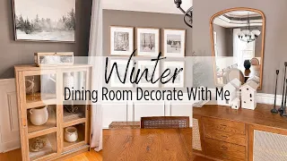 *NEW* COZY WINTER DECORATE WITH ME | SIMPLE AND COZY WINTER DINING ROOM