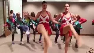 The Radio City Rockettes teach Girl Scouts how to kick