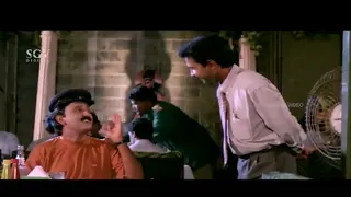 Ramesh Fools Hotel Manager and Eats Free Chicken | Comedy Scene | Idu Entha Premavayya Kannada Movie