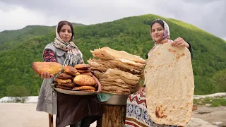 Cooking Fatir Bread For Fitr Eid and Baking Lavash in Tandoor ♧ Village Cooking Vlog