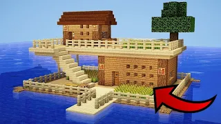 СТАРТОВЫЙ ДОМ НА ВОДЕ В МАЙНКРАФТ ПЕ 1.16.210.58, Minecraft Pe 1.16.201 #Shorts