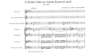 [Score] Mozart - Fragment of Horn Concerto in E major, K.494a (1785-86)