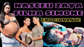 NASCEU ZAYA FILHA SIMONE NOS ESTADOS UNIDOS  ( Dupla Simone e Simaria EMOCIONANTE