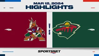 NHL Highlights | Coyotes vs. Wild - March 12, 2024
