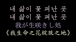 朝鮮歌曲 我生命之花綻放之地 漢諺混寫歌詞 | 내 삶이 꽃펴난 곳 - 김광숙 我が生咲きし処 | Korean Mixed Script Lyrics  漢韓混用 Kim Kwang Suk