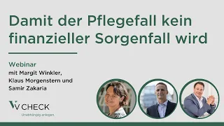 Webinar: Damit der Pflegefall kein finanzieller Sorgenfall wird