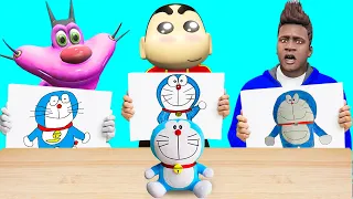 Who Draws Better Shinchan Or Franklin | Drawing Competition in GTA 5