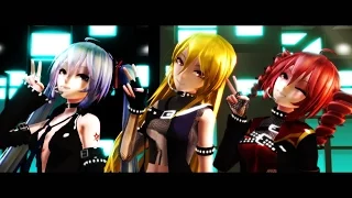 【MMD】WAVE　3girls Ver.（fixed camera ver. ）