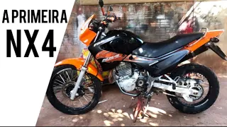 Nossa Primeira Moto foi uma NX4 Falcon