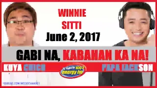 Gabi na, Kabahan ka na! with Papa Jackson and Kuya Chico June 2, 2017 Caller 2 3 Winnie Sitti Energy